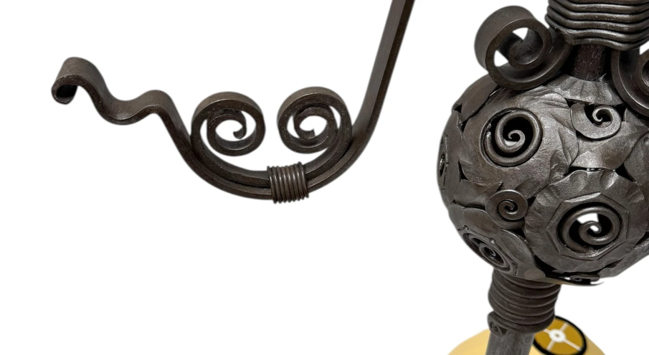 Art Deco Amsterdamse School Floor Lamp by Amsterdamsche Kunstsmederij, 1920s